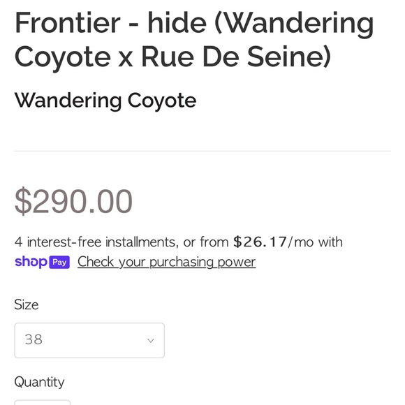 ❌SOLD❌Wandering Coyote x Rue De Seine Frontier NIB - Picture 5 of 14